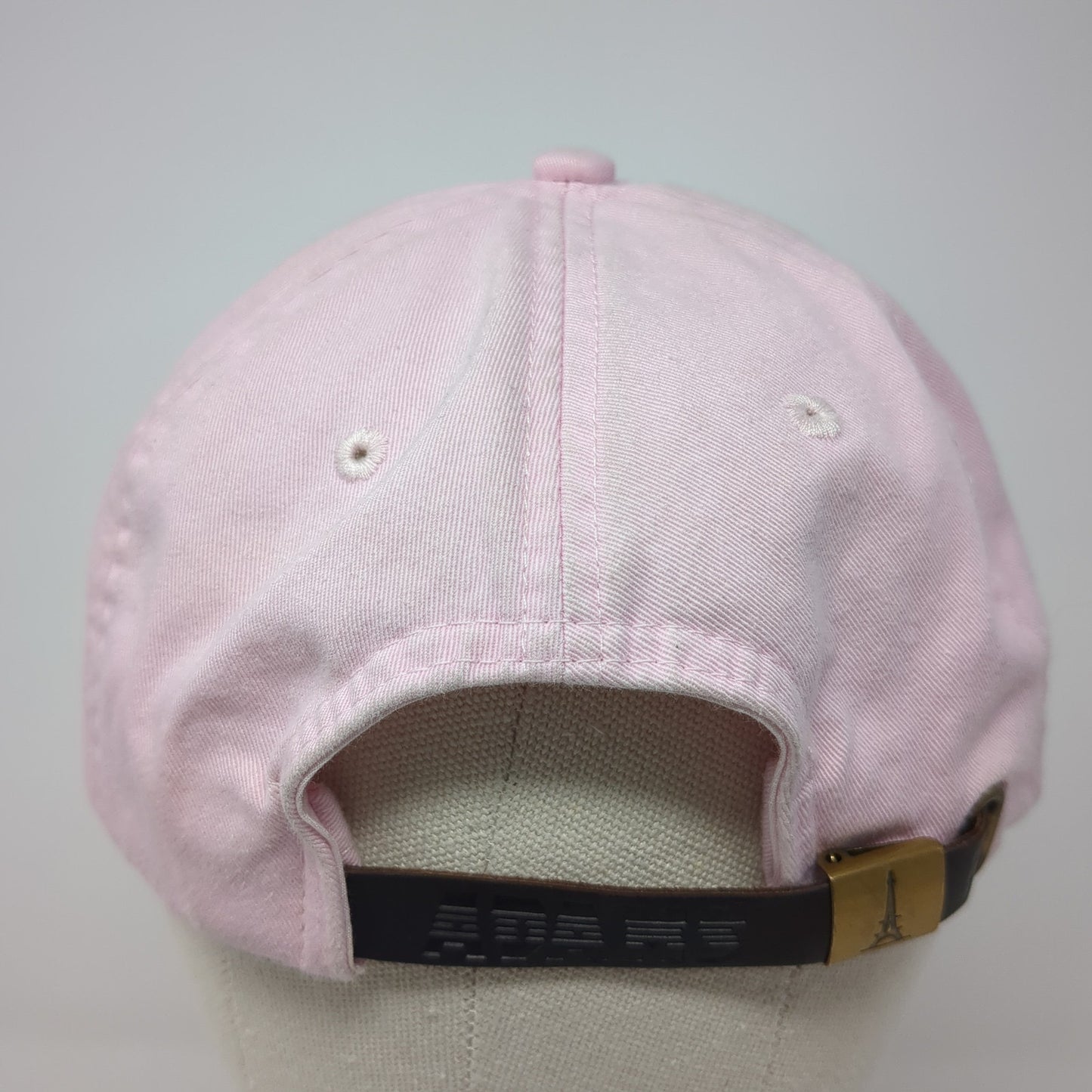 Adams Slideback Hat Pink One Size Adjustable Leather Strap Monogram