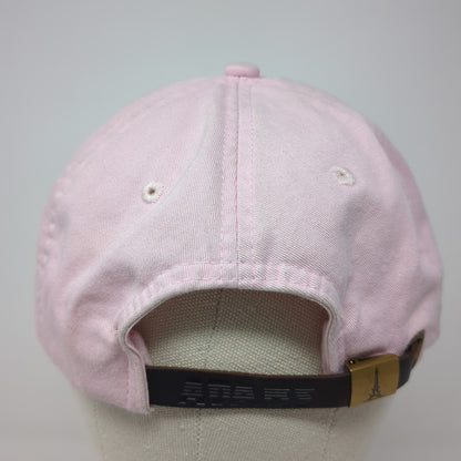 Adams Slideback Hat Pink One Size Adjustable Leather Strap Monogram