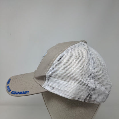 James River Equipment Strapback Trucker Hat Tan One Size Colorblock Mesh Back