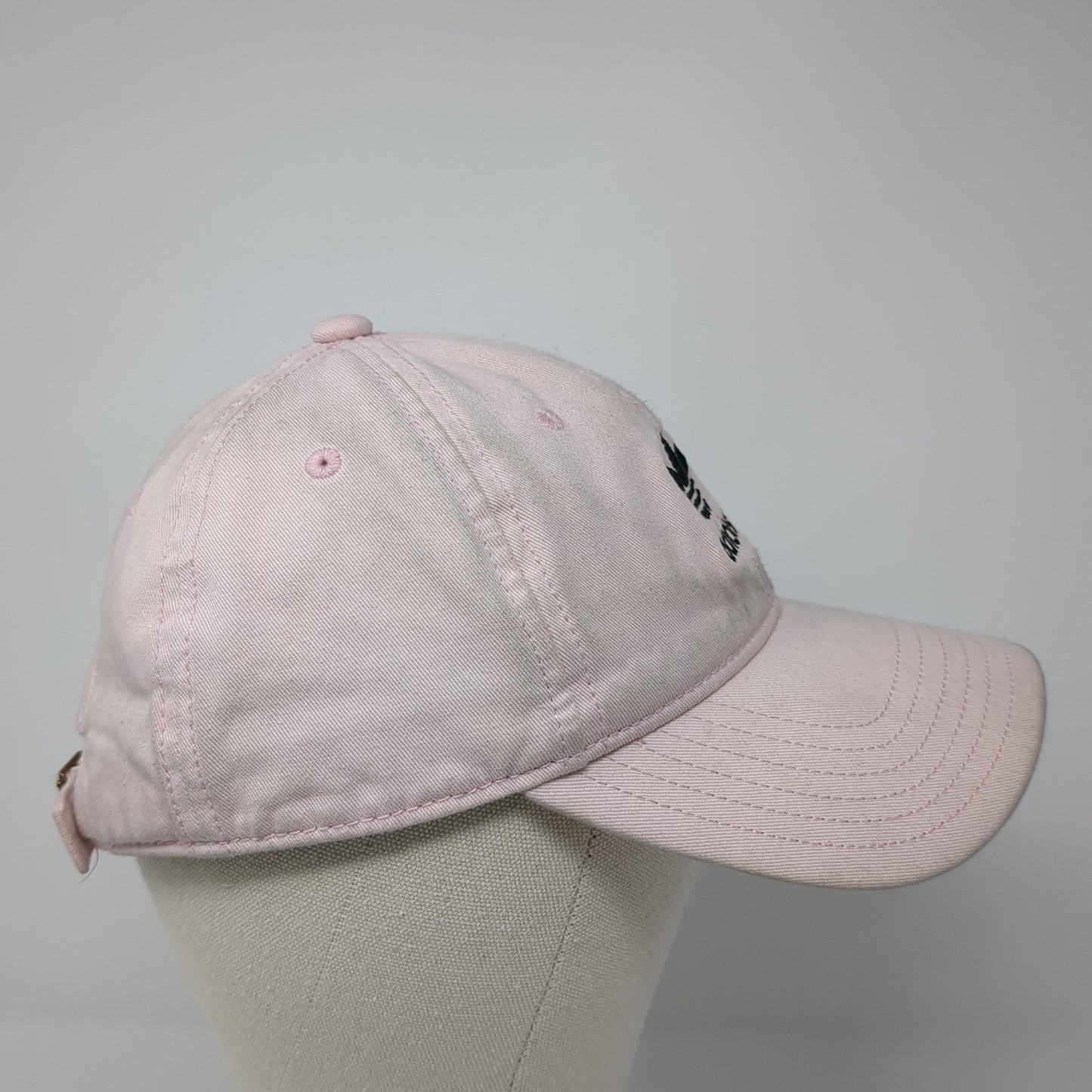 Adidas Slideback Baseball Cap Pink One Size Adjustable Embroidered Trefoil