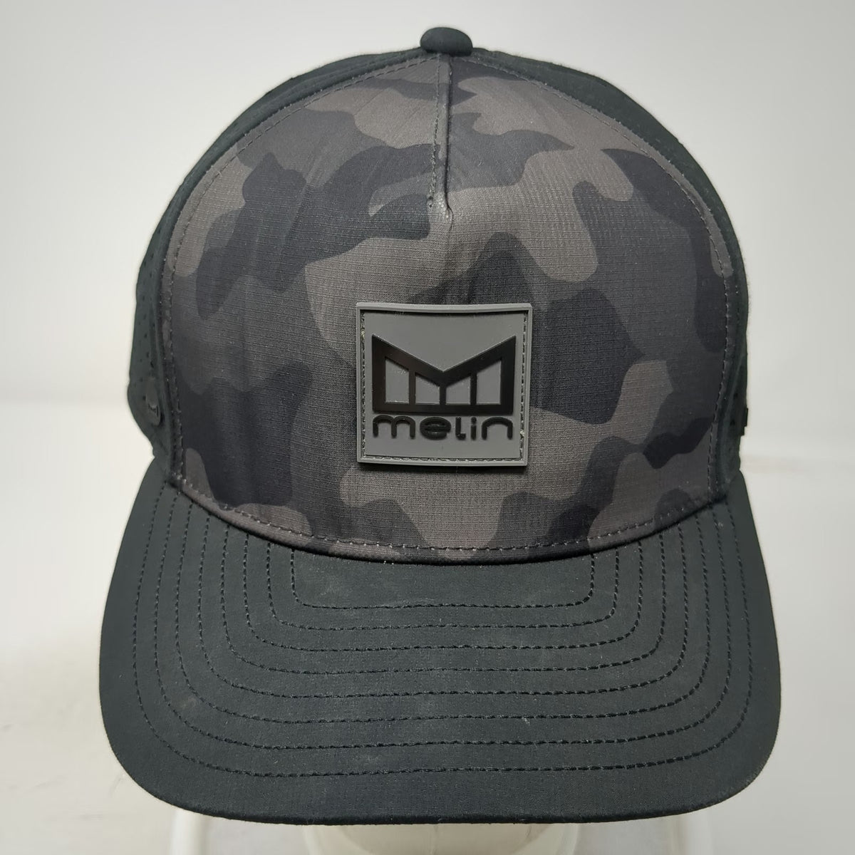 Melin Trucker Hat Black Gray L Camo Mesh Snapback 5 Panel Odyssey Hydro Hat
