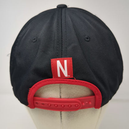 Nebraska Huskers NCAA Captivating Snapback Hat Red Black White One Size 1869 N