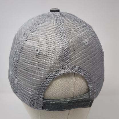 Glamping Hair Don't Care Trucker Hat Gray One Size Adjustable Distressed Katydid