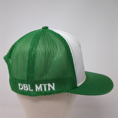 Dbl Mtn Snapback Trucker Hat Green One Size Adjustable Mesh Back Classic Yupoong
