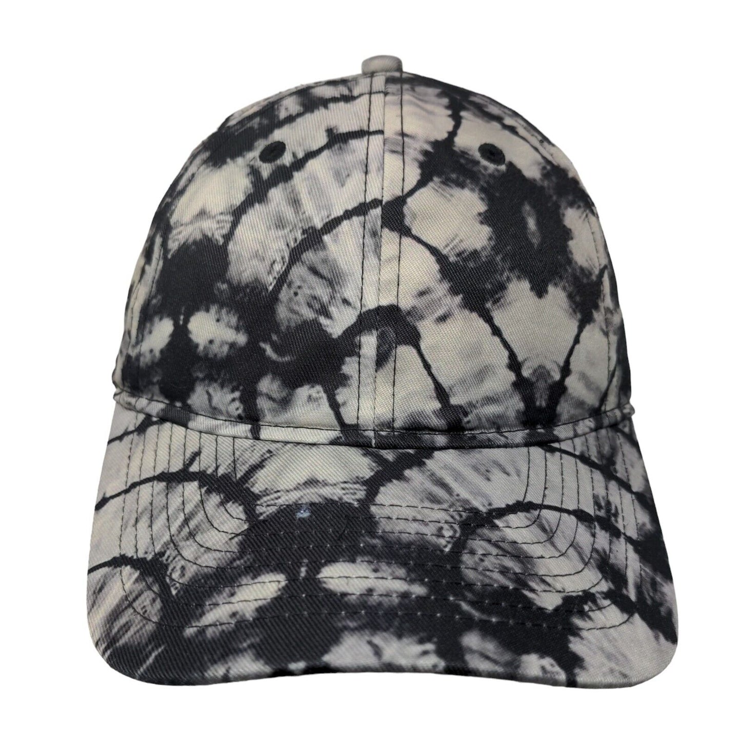 No Boundaries Slideback Hat Black One Size Adjustable Tie Dye Blank