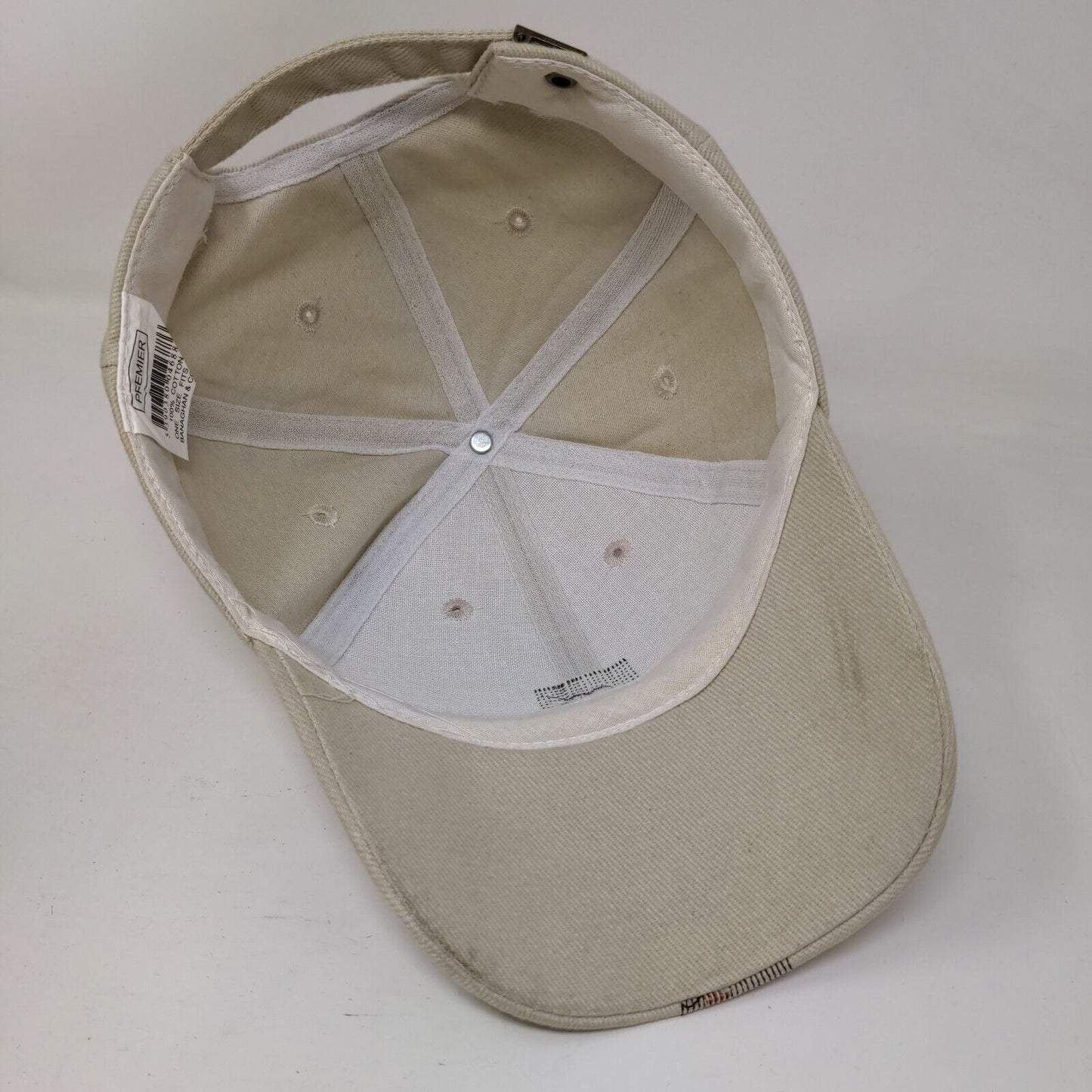 Clover Ireland Slideback Hat Tan OSFA Adjustable Embroidered Premier
