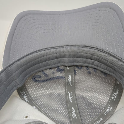 Titleist Baseball Cap White Blue One Size Pro V1 FootJoy Slideback Golf Hat