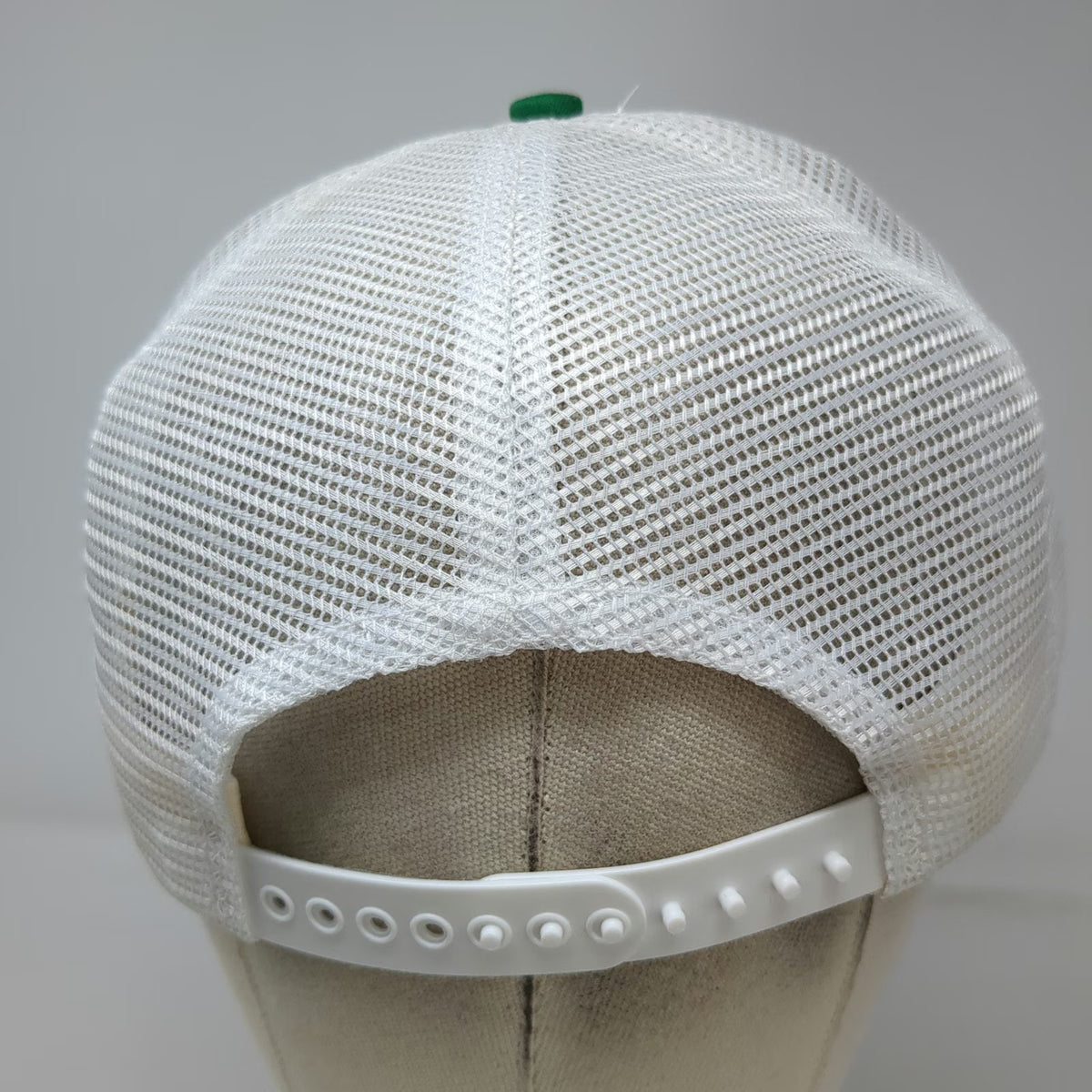 Cap America Trucker Hat Green White One Size Quantum Hybrid Wheat Mesh Back