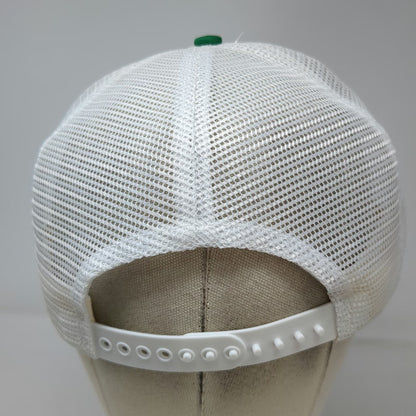 Cap America Trucker Hat Green White One Size Quantum Hybrid Wheat Mesh Back