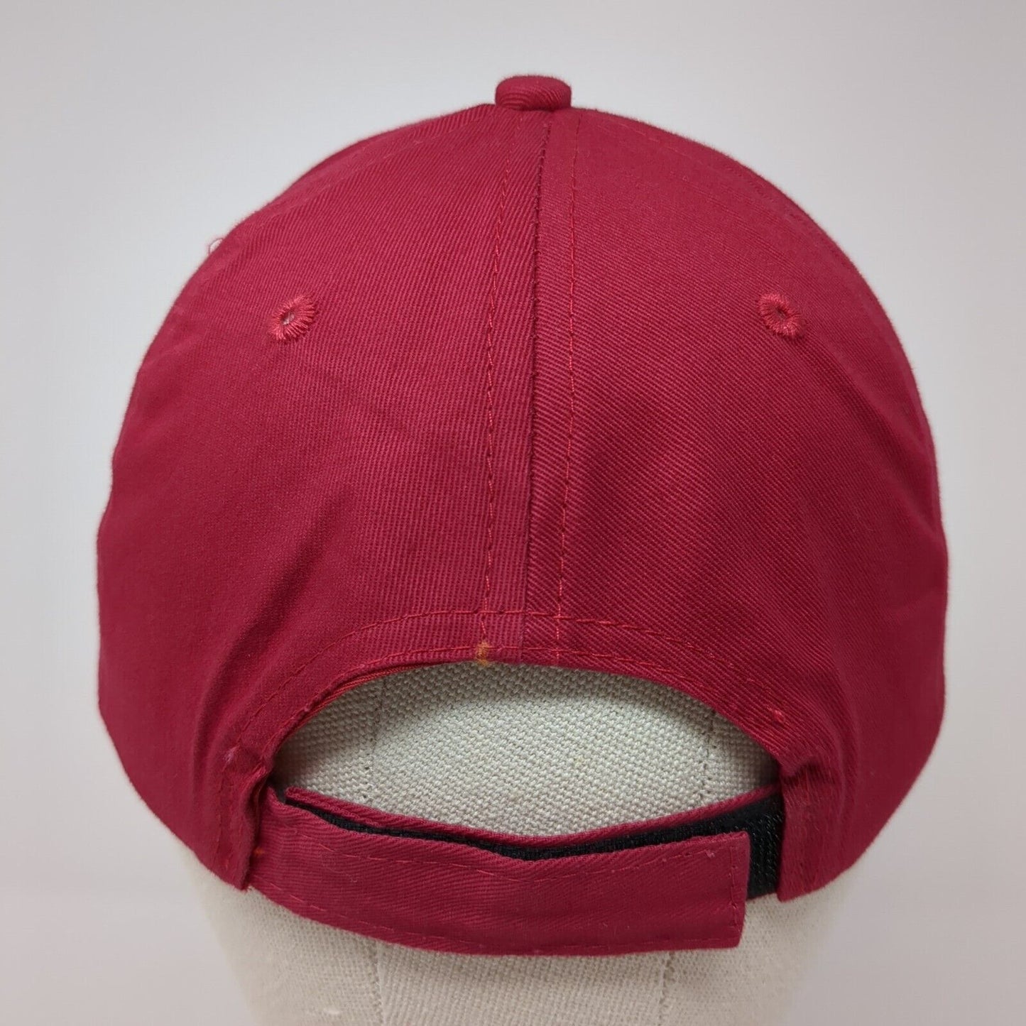 Jerusalem Strapback Hat Red One Size Adjustable 6 Panel Embroidered Patriotic