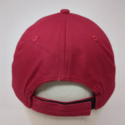 Jerusalem Strapback Hat Red One Size Adjustable 6 Panel Embroidered Patriotic