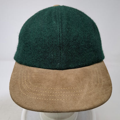 Country Gentleman Baseball Cap Green Brown One Size Wool Suede Slideback Hat