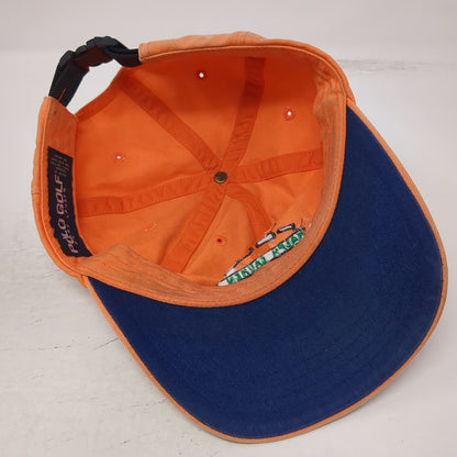 Polo Ralph Lauren Orange Baseball Cap Golf Underbrim Strapback Hat Vintage
