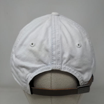 Tommy Hilfiger Slideback Hat White One Size Embroidered Leather Strap