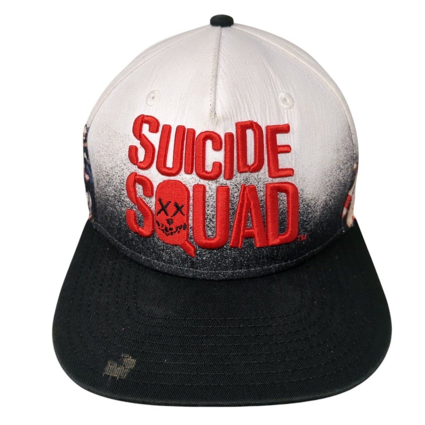 Suicide Squad Snapback Hat Multicolor One Size Adjustable Embroidered 6 Panel