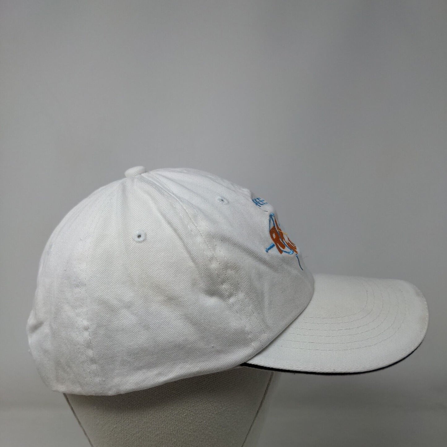R4 Outdoors.com Free App Strapback Hat White One Size Adjustable Embroidered