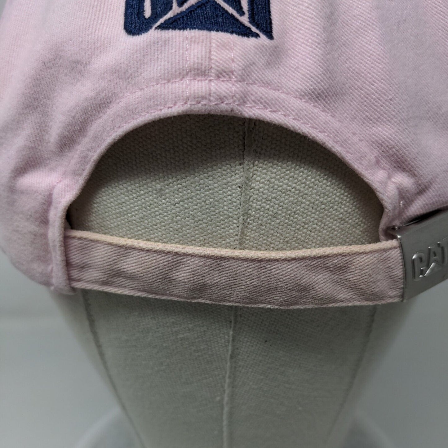 Caterpillar Strapback Hat Pink One Size Embroidered Adjustable 6 Panel