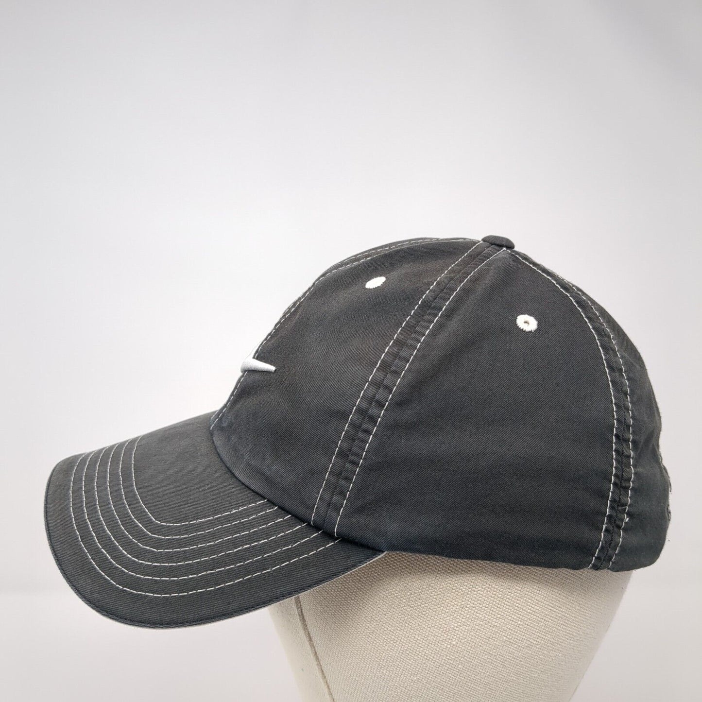 Nike Golf Swoosh Strapback Hat Gray One Size Adjustable Embroidered