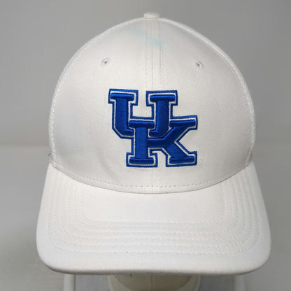 Nike Kentucky Wildcats NCAA Baseball Cap White Blue L Mesh Back Dri-Fit Logo