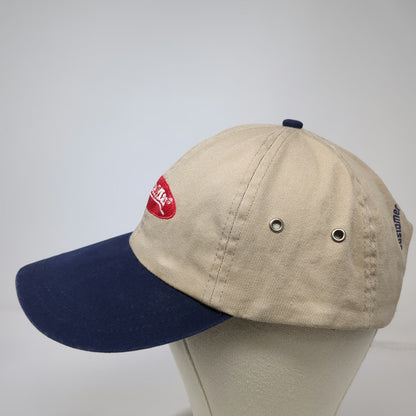 HeadShot OfficeMax Baseball Cap Beige Blue One Size Slideback Corporate Hat