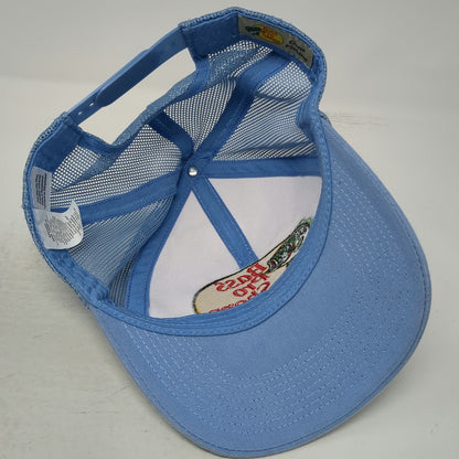 Bass Pro Shops Trucker Hat Blue One Size Bass Fish Patch Mesh Back Snapback