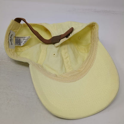 Goodfellow & Co Baseball Cap Yellow One Size Leather Strapback Cotton Hat Blank