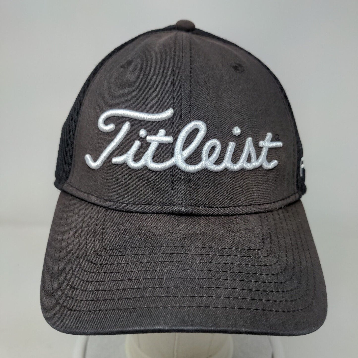 Titleist FJ Pro V1 Fitted Hat Black Medium-Large Embroidered Breathable