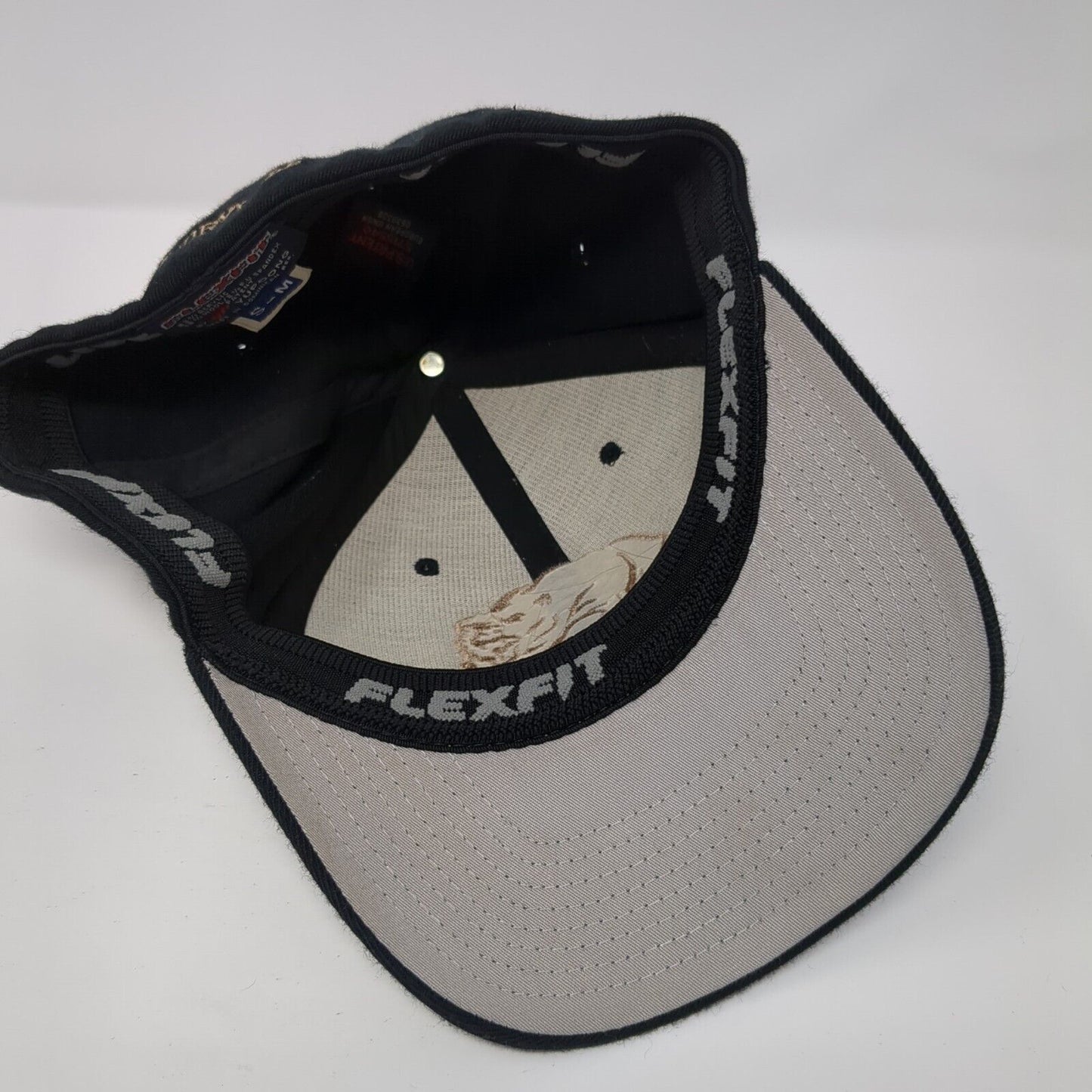Grizzle Drywall Fitted Hat Black S-M Embroidered Solid Flexfit Yupoong