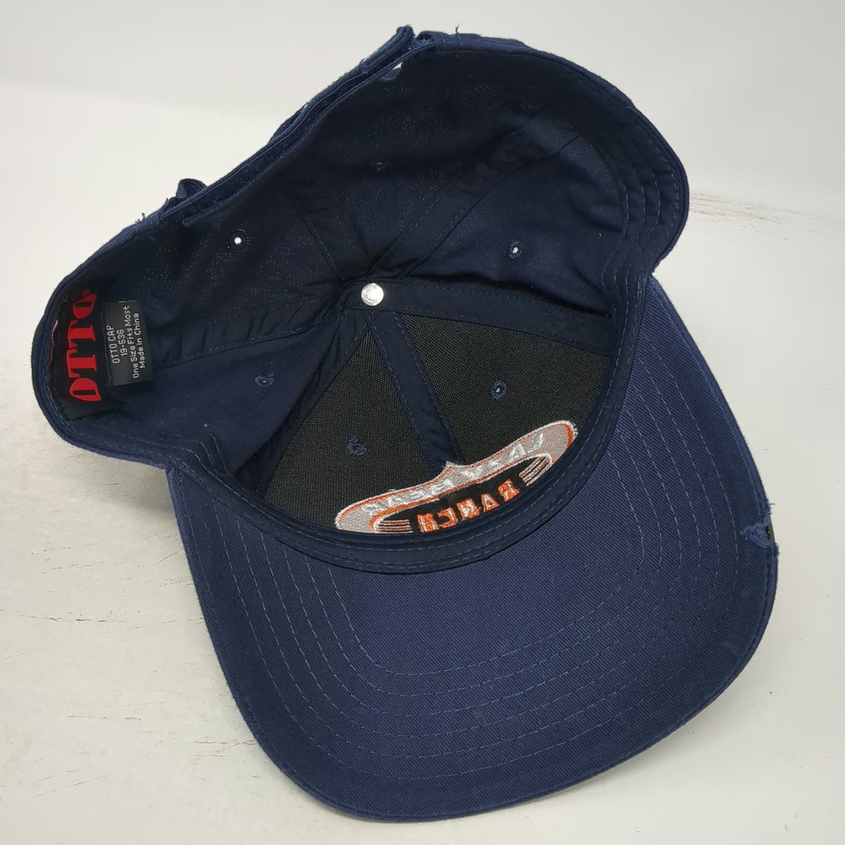 OTTO Baseball Cap Blue One Size Strapback Lazy Bear Ranch Weiser Idaho Logo Hat