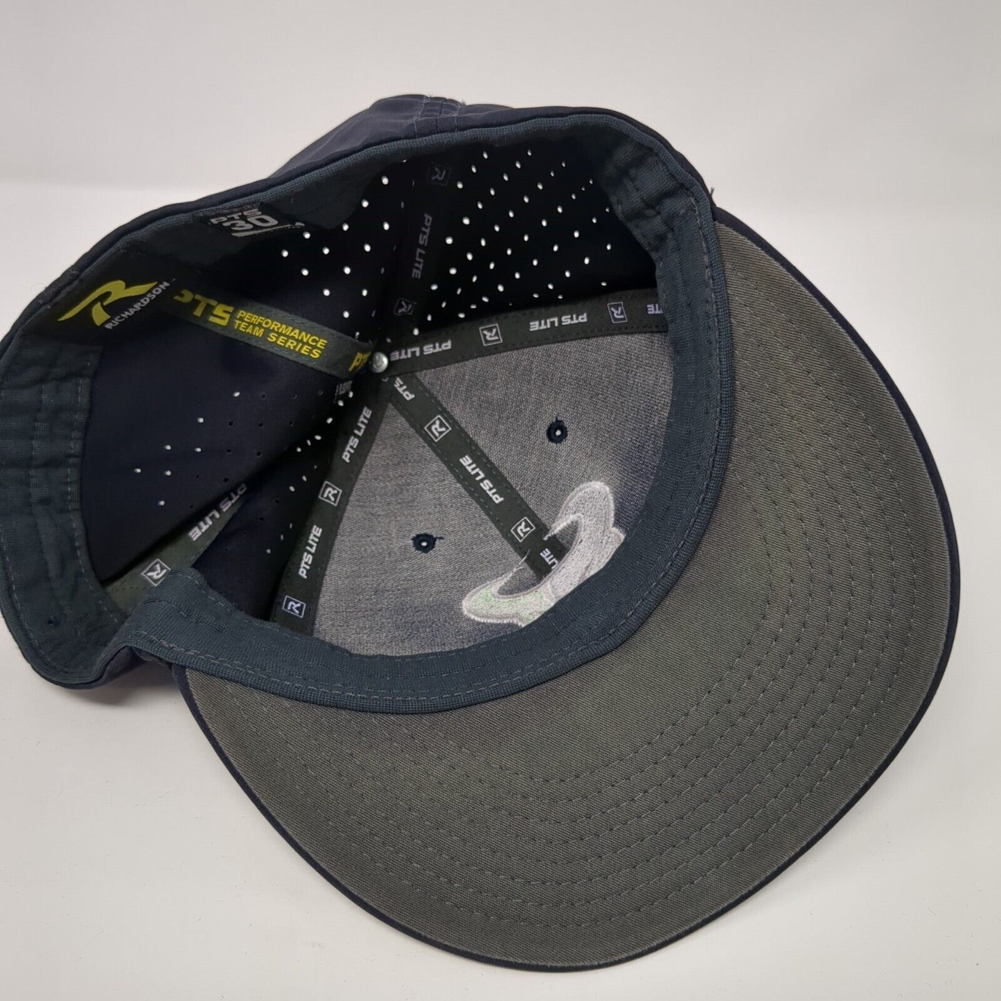 Richardson PTS30 Lite Fitted Hat Blue L-XL Embroidered Logo Perforated