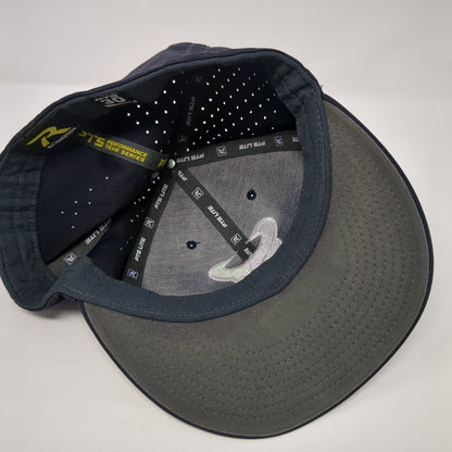Richardson PTS30 Lite Fitted Hat Blue L-XL Embroidered Logo Perforated
