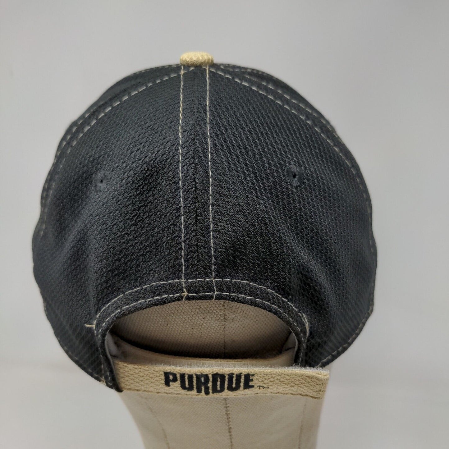 New Era Mens Strapback Hat black Gold Adjustable Embroidered Purdue Boilermakers