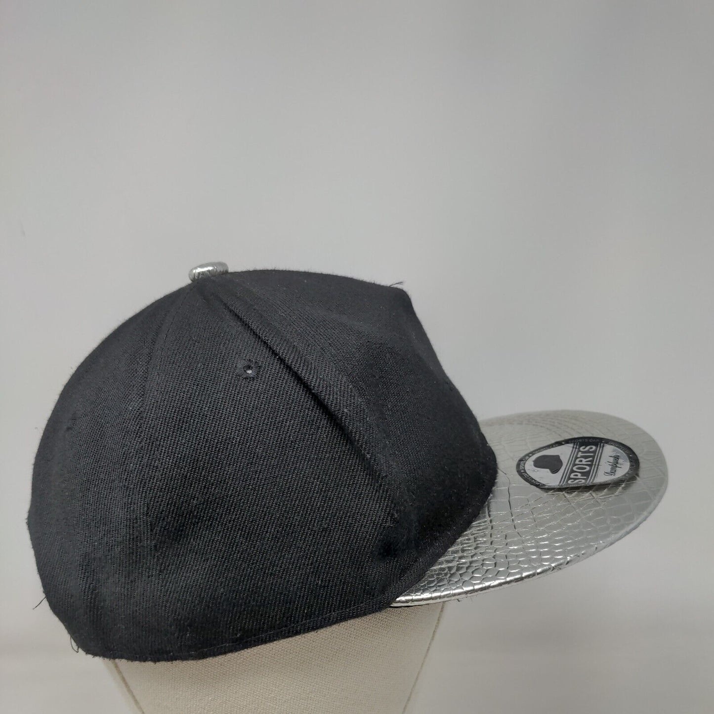 Sports Cap Snapback Hat Black One Size Adjustable Colorblock Damplush