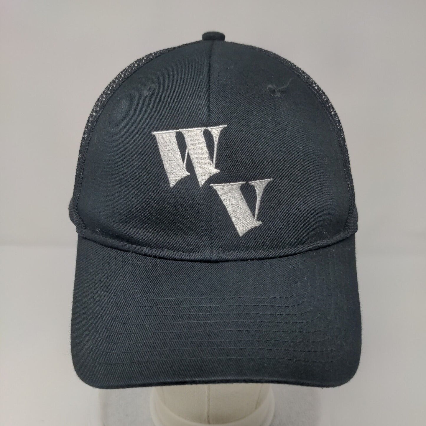 WV Snapback Mesh Back Trucker Hat Black One Size Solid Port Authority