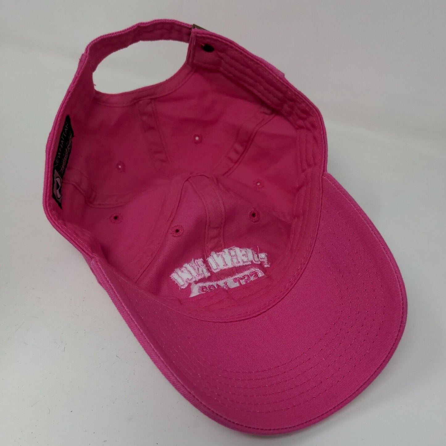 Newhattan Women's Slideback Hat Pink Size OSFA Embroidered Puerto Rico Logo