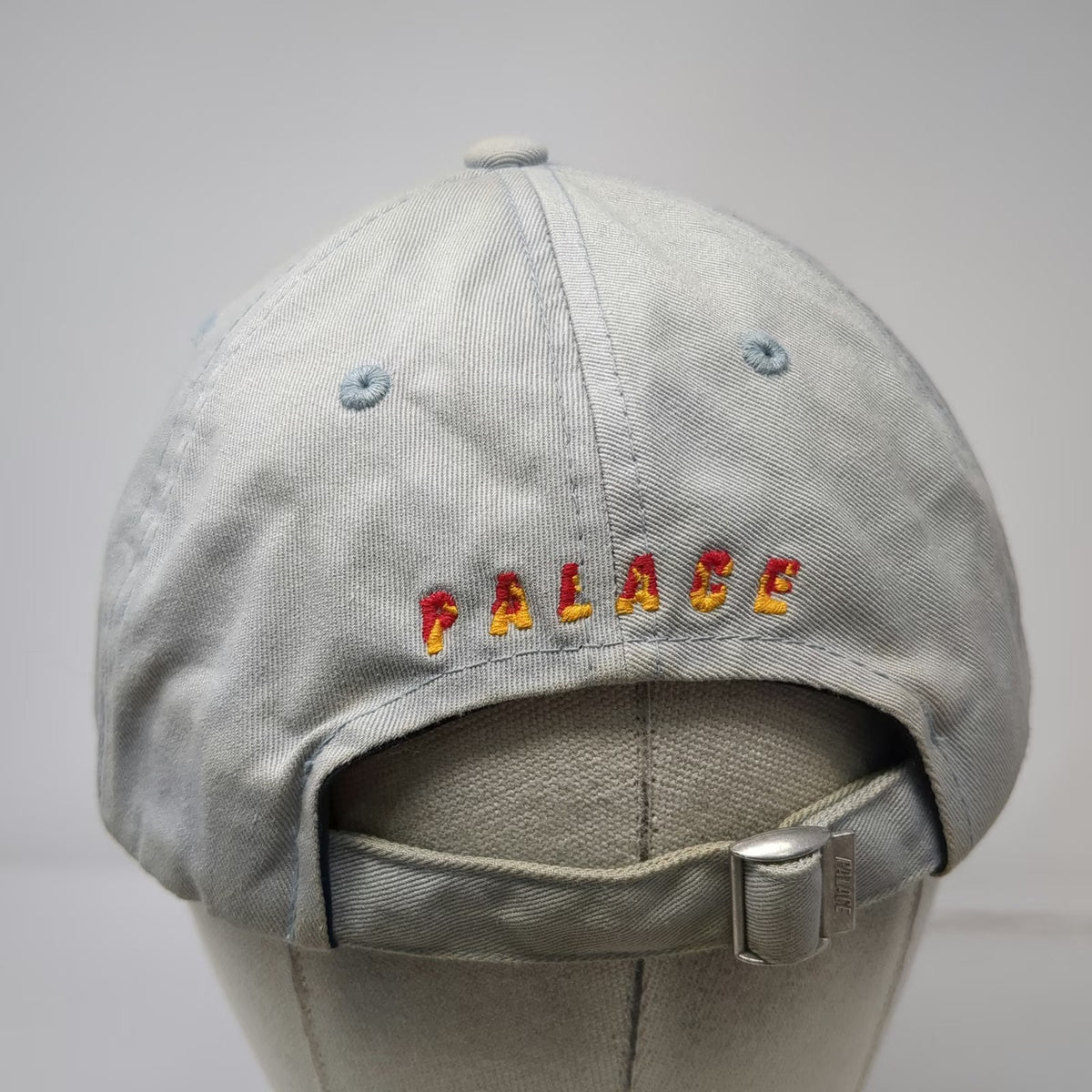 Palace Baseball Cap Gray One Size Flaming P Embroidered Logo Adjustable Hat