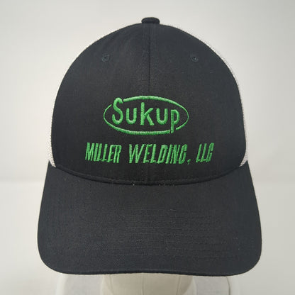 Sukup Miller Welding LLC Fitted Trucker Hat Black One Size Mesh Back