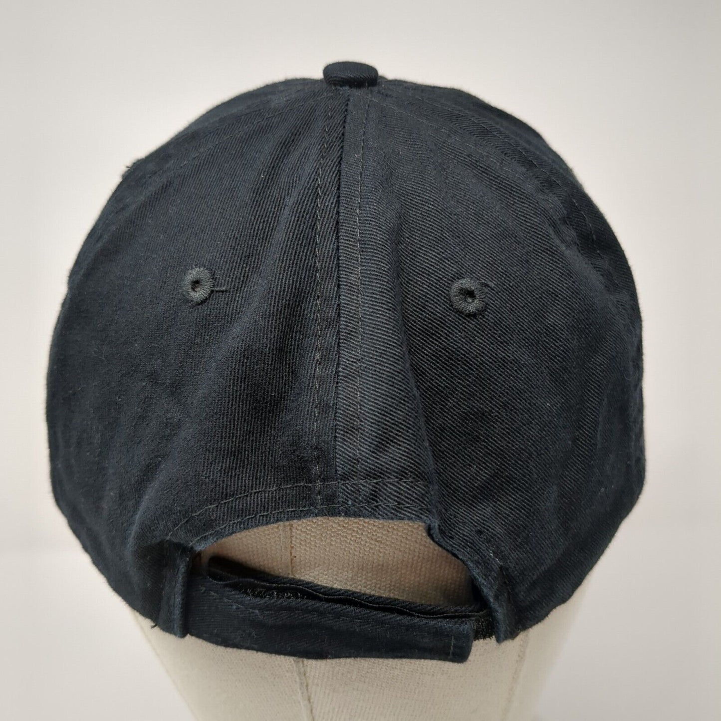 Landmark Aviation Strapback Hat Black OS Adjustable Embroidered Port & Company