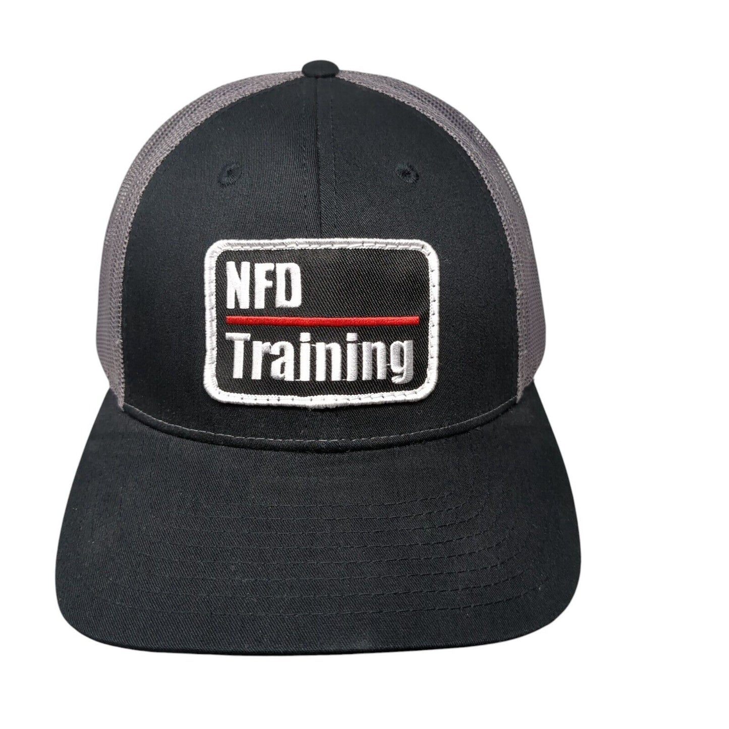 NFD Training Snapback Trucker Hat Black M/L Mesh Back Richardson