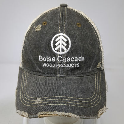 Headmost Boise Cascade Wood Products Trucker Hat Gray OSFM Snapback Mesh Back