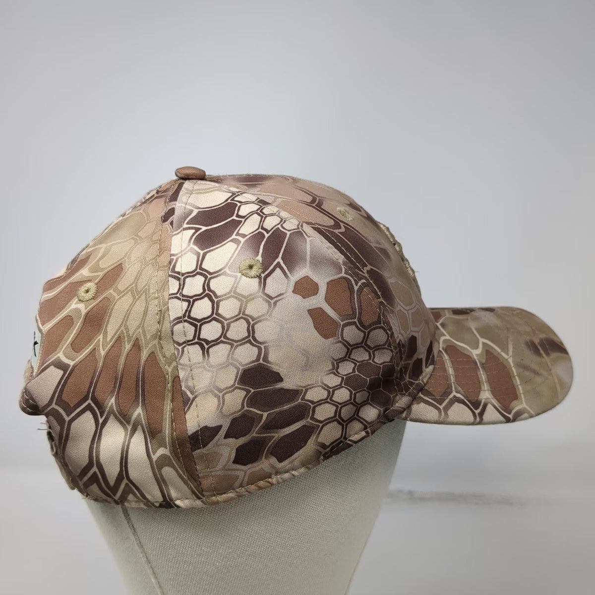 Kryptek Baseball Cap Brown One Size Camo Spartan Logo Strapback Hunting hat