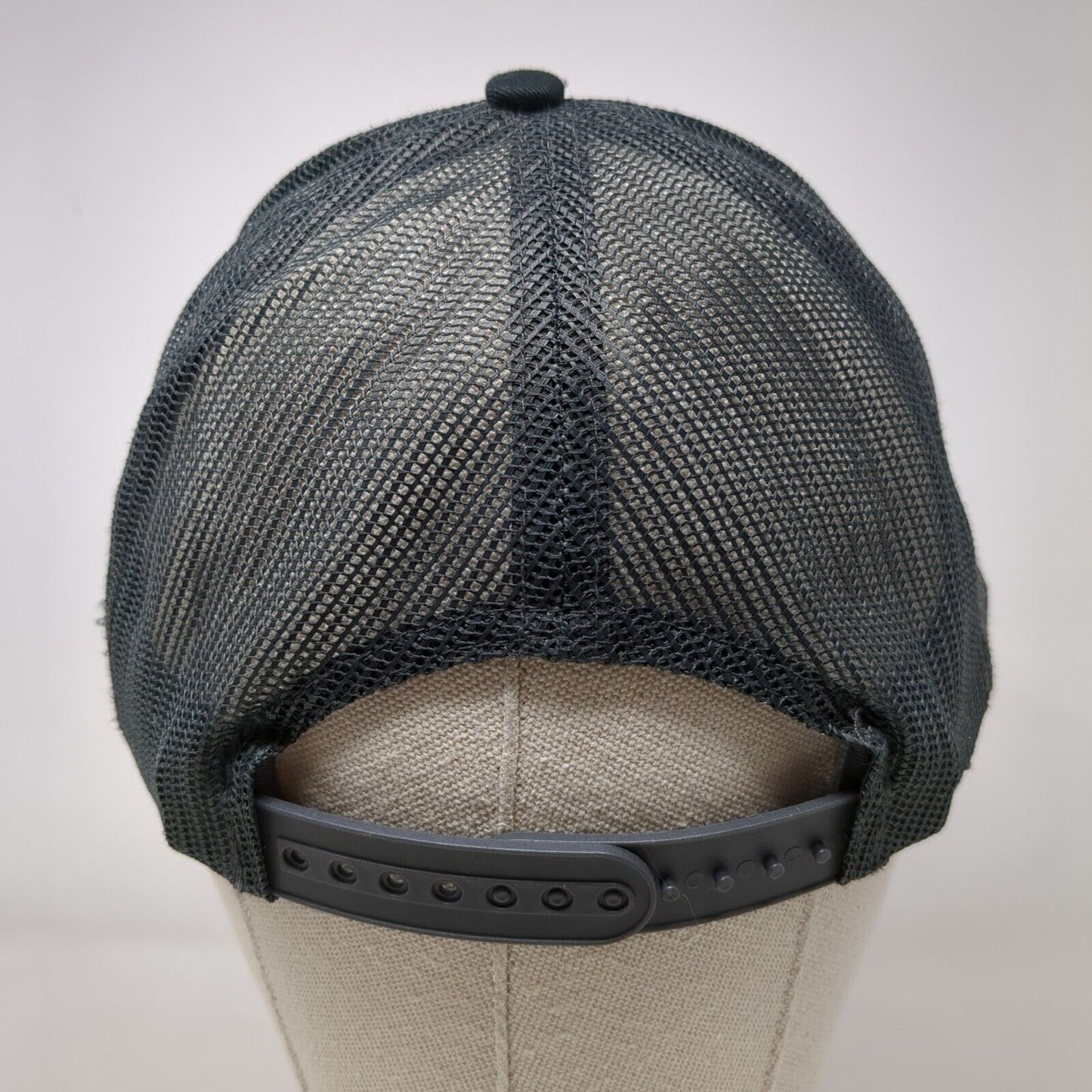 Port Authority Snapback Trucker Hat Gray One Size Adjustable Mesh Back Cotton