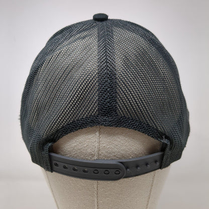 Port Authority Snapback Trucker Hat Gray One Size Adjustable Mesh Back Cotton