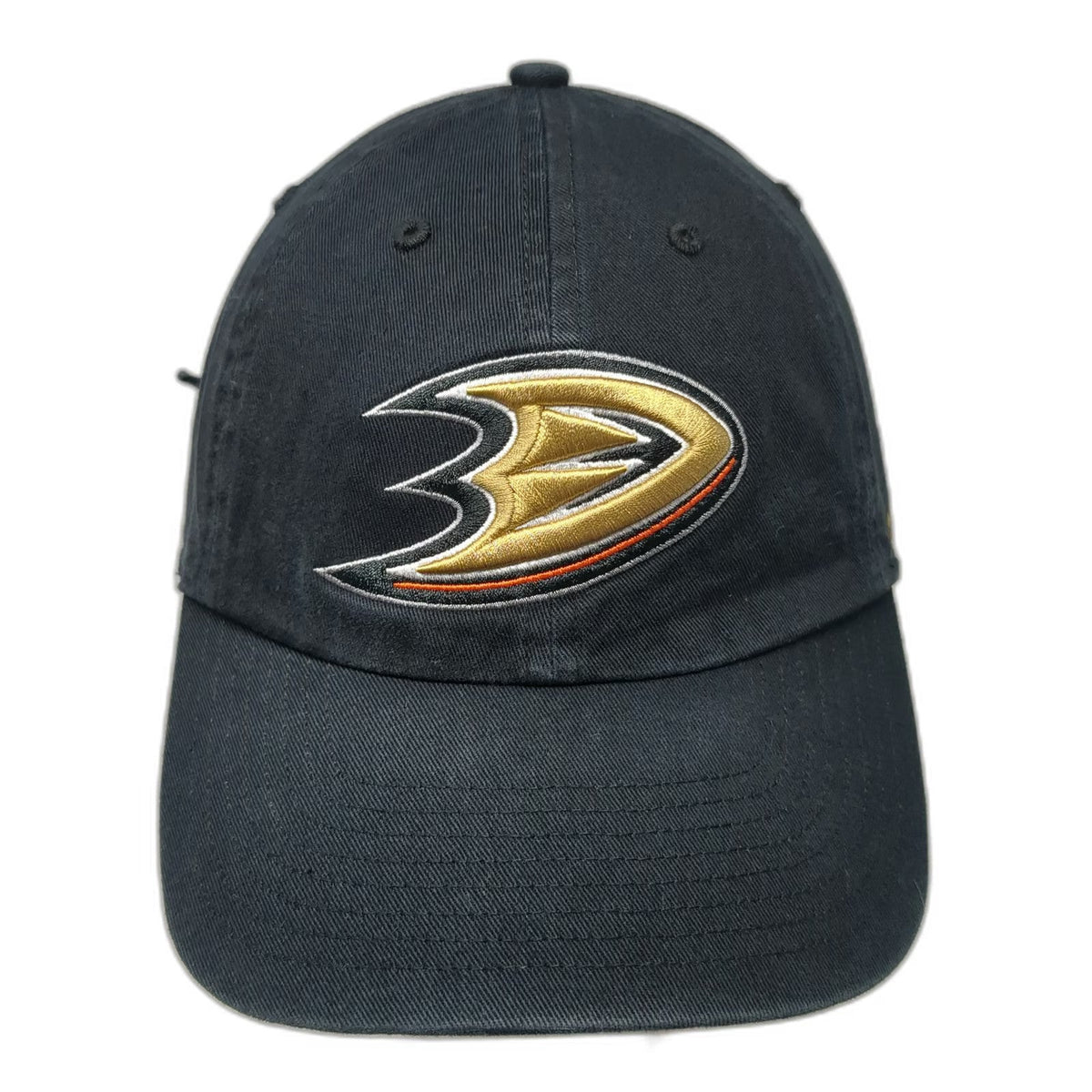 Anaheim Ducks NHL '47 Cap Black One Size Cotton Slideback Hat Logo Embroidered