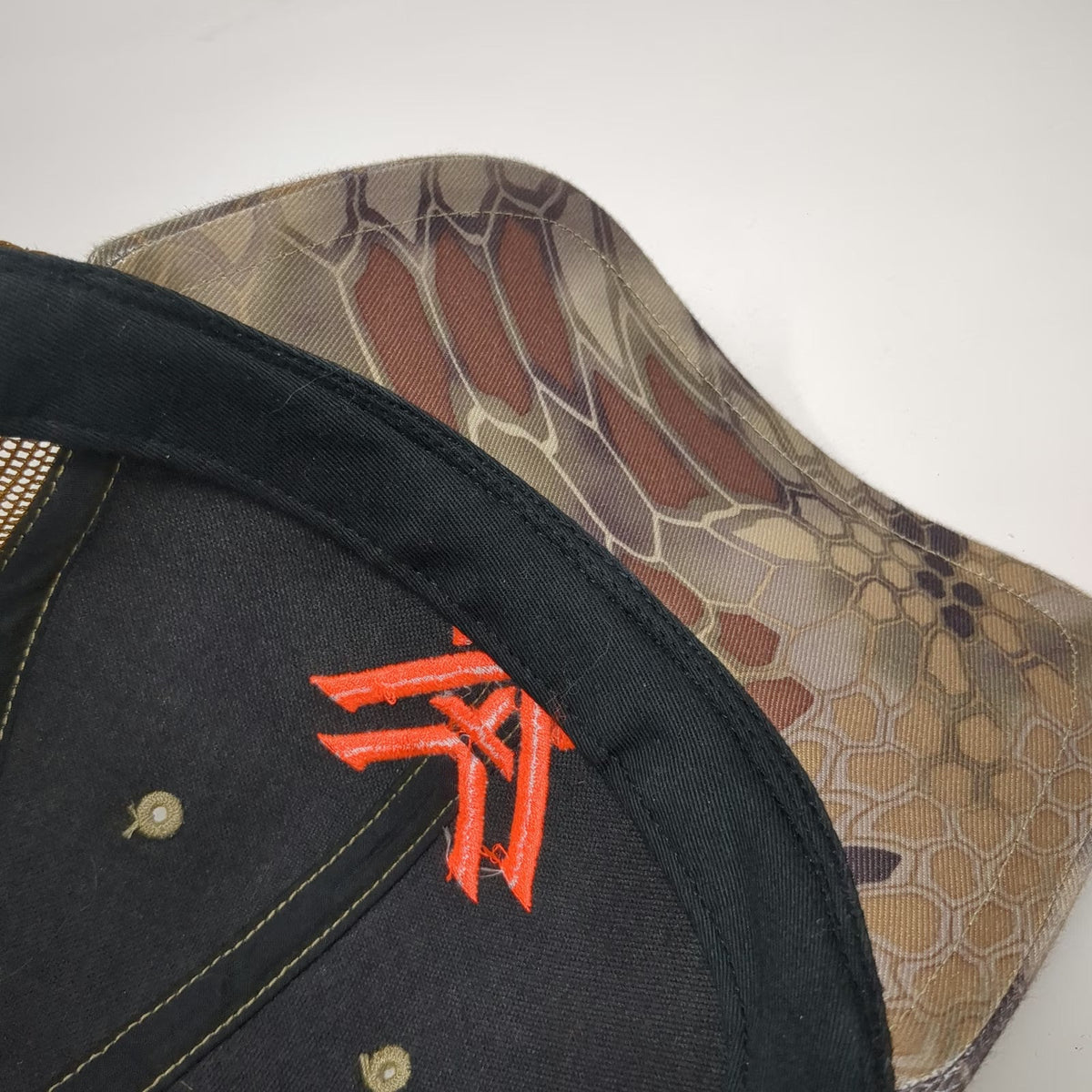 Vortex Trucker Hat Brown Orange One Size Camo Mesh Snapback Richardson Logo V
