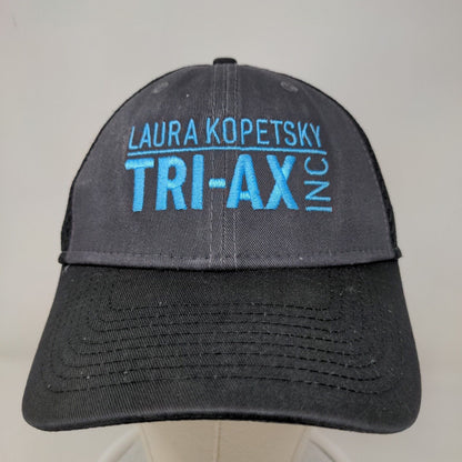 New Era Men's Snapback Hat Black OSFM Embroidered Laura Kopetsky Tri Ax Logo