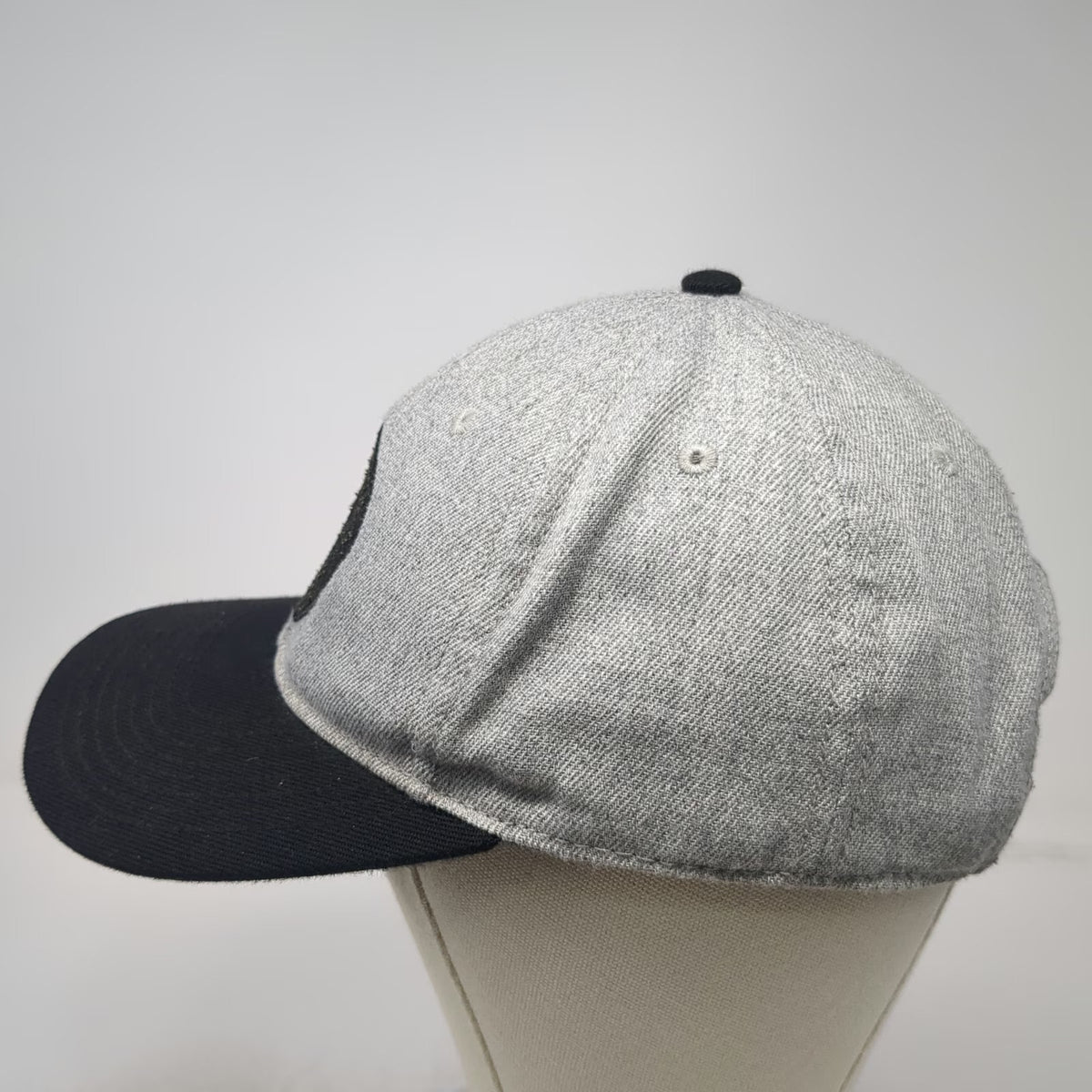 H&M Snapback Hat Gray One Size Flat Brim Harlem New York Basketball Athl Dept