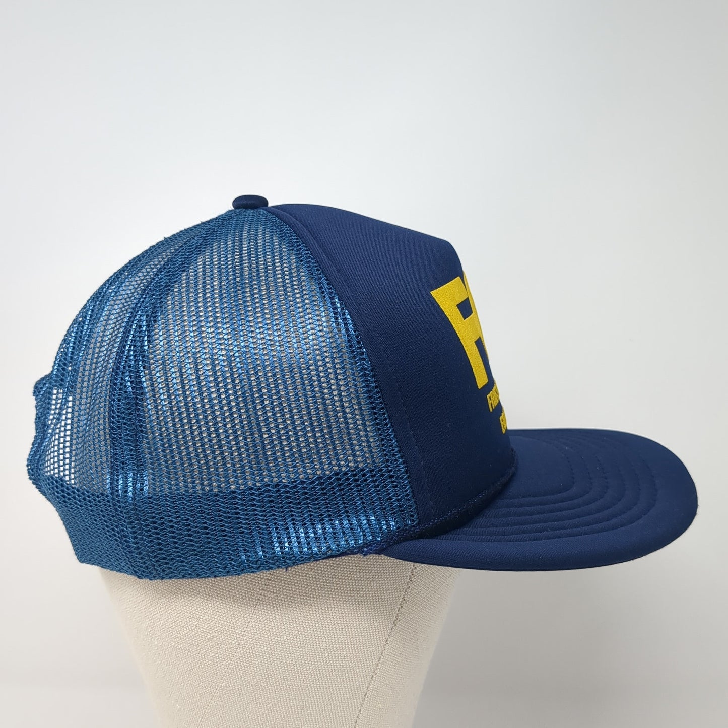 FCE Fries Correctional Equipment Inc. Rope Trucker Hat Blue One Size Mesh Back