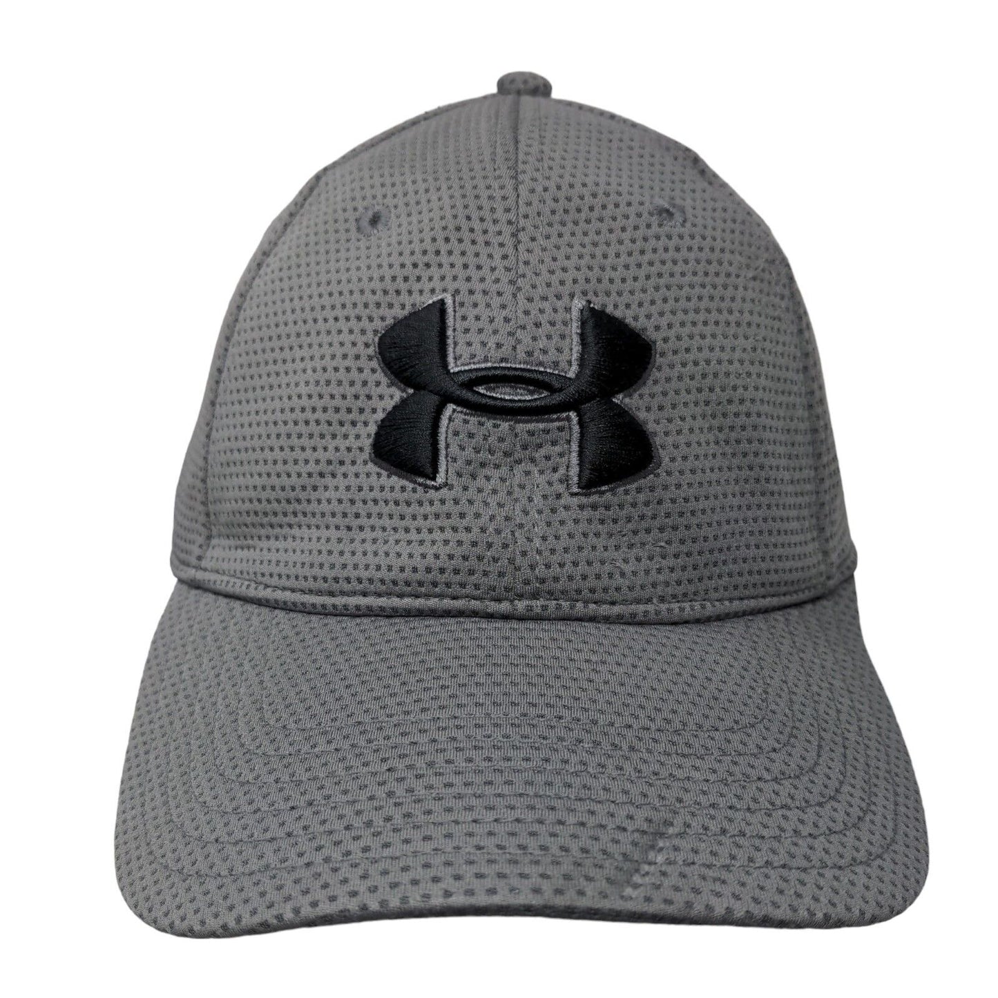 Under Armour Fitted Hat Gray M/L Lightweight Breathable Vented Holes 6 Panel