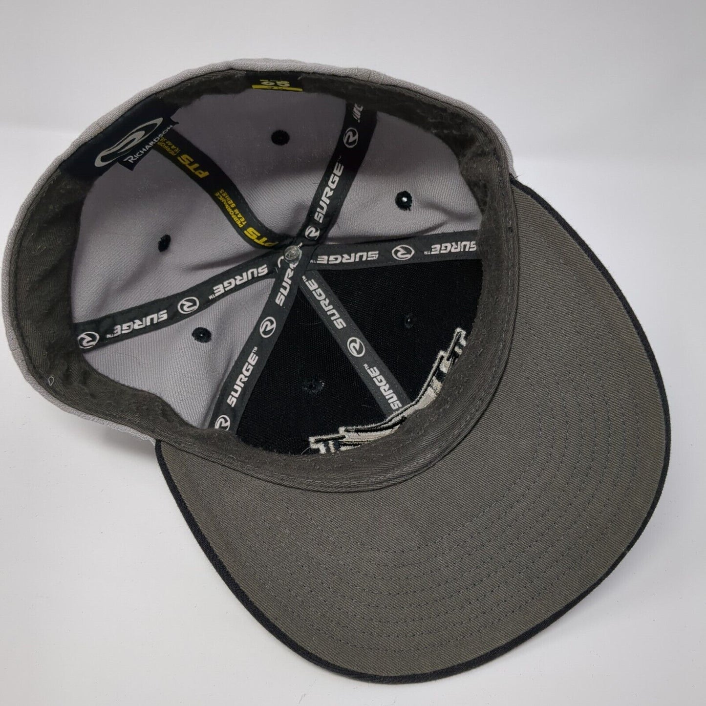 Rocky Fitted Hat Gray 7 1/4 Embroidered Vented Holes 6 Panel Surge Richardson